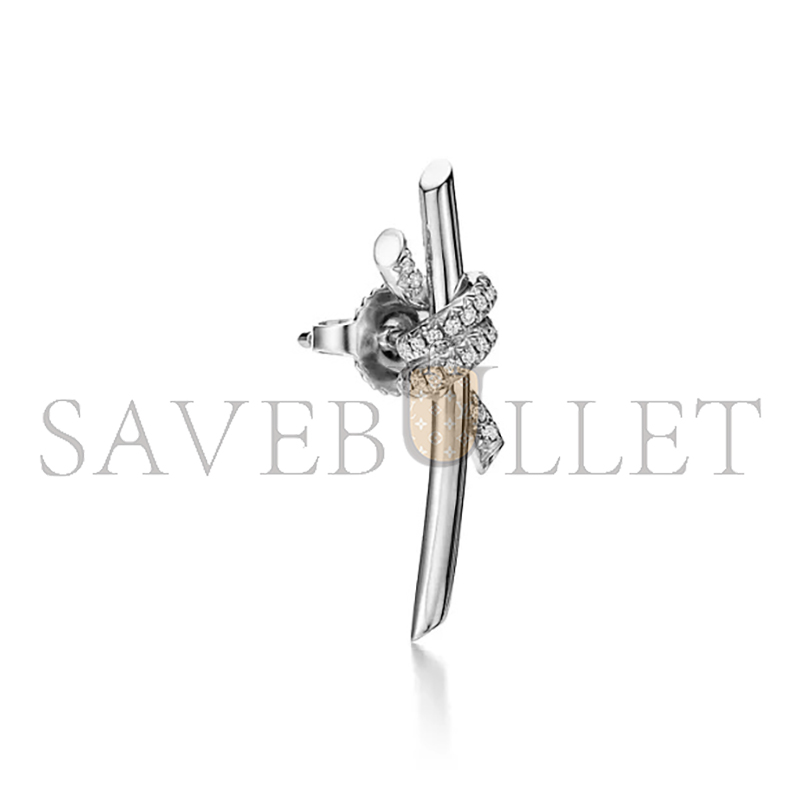 TIFFANY KNOTEARRINGS IN WHITE GOLD WITH DIAMONDS 70300435